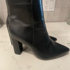 Catherine Malandrino Black Studded Ankle Boots